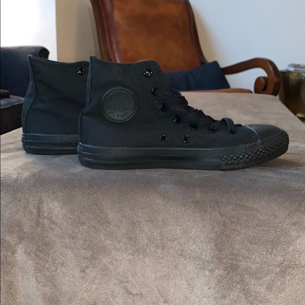 All Black High Top Converse; Brand New